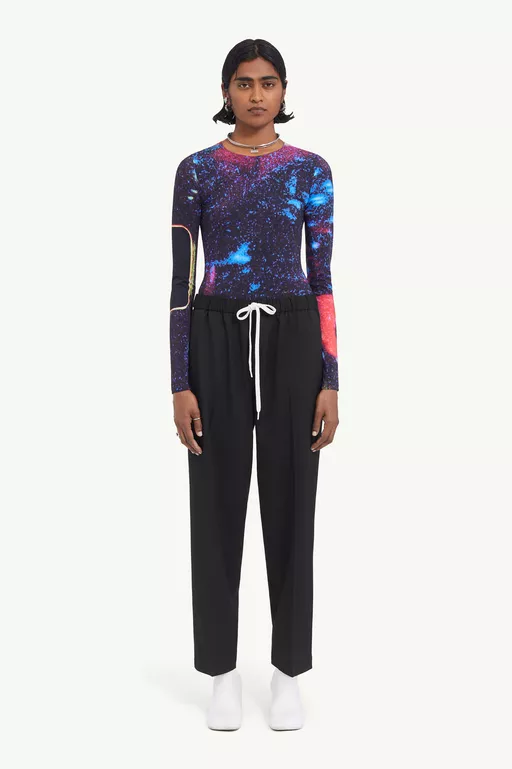 Drawstring tailored trousers