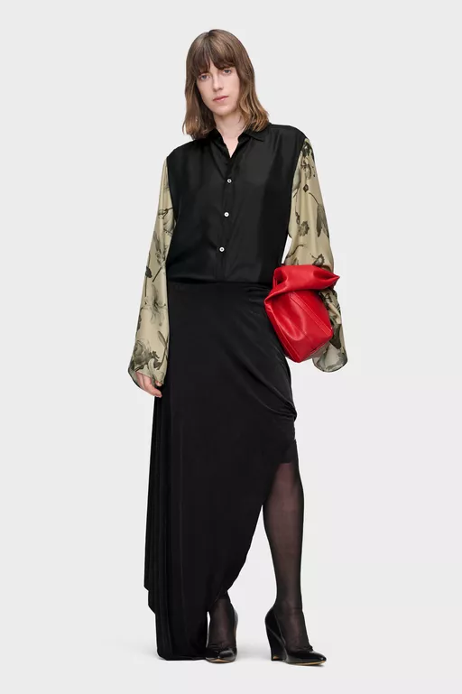 Camisa de seda con estampado floral - Camisas