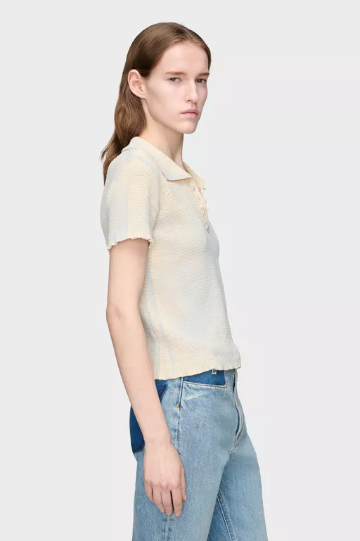 Polo de punto de algod&oacute;n estampado - Polos