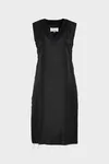 Black - Silk Midi Dress