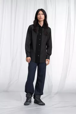 Fusion Velvet Placket Cotton Shirt - Shirts