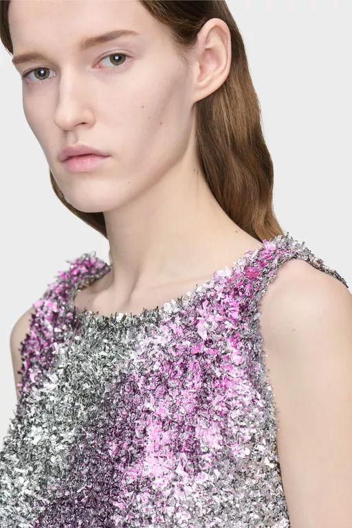 Foil Knit Midi Dress - Midi Dress
