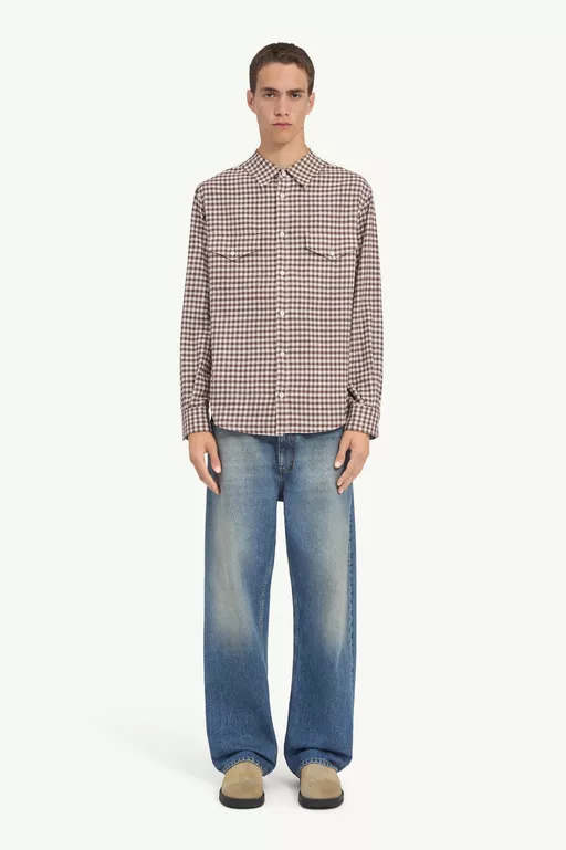 Chemise en flanelle &agrave; carreaux - Chemises