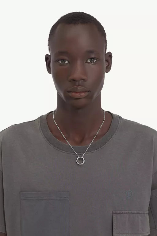 Numeric Minimal Signature Pendant Ring Necklace - Necklaces