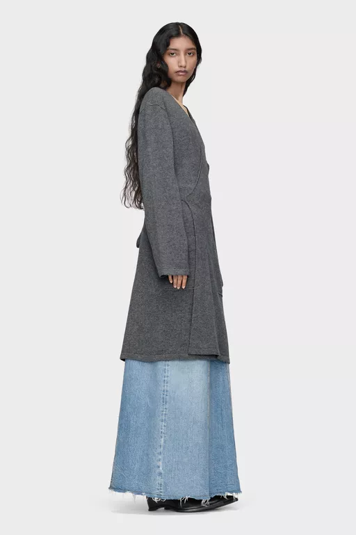 Cardigan cache-c&oelig;ur en laine - Ensemble