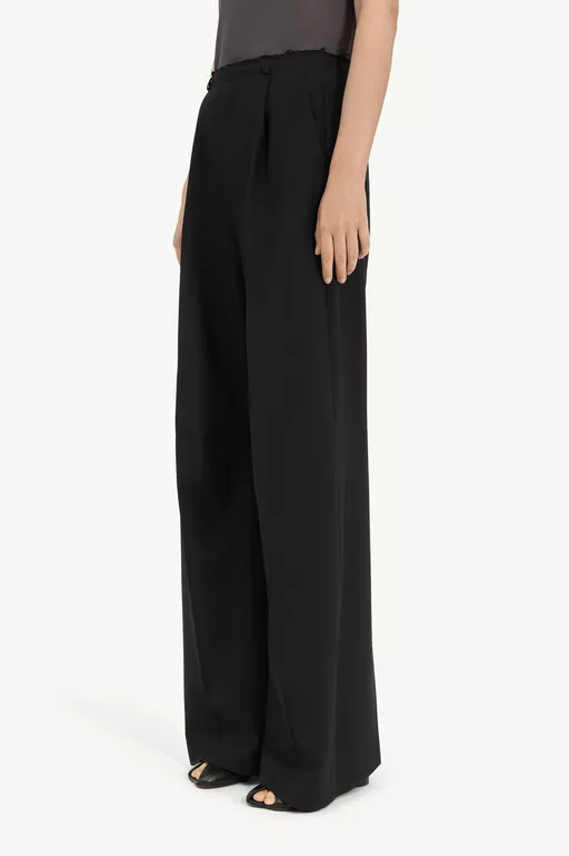 Pantalon ample en laine - Pantalons