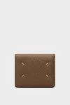 Brown - Four stitches pocket cardholder