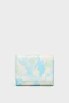 Light Blue - Leather Tri-Fold Wallet