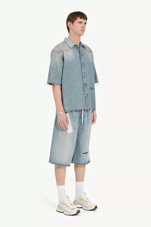 Denim short sleeve shirt - Shirts