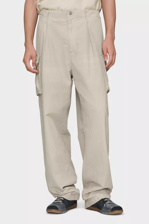 Cotton-blend cargo trousers - Pants
