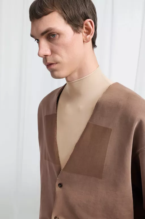 Baumwollpullover mit tiefem V-Ausschnitt - Sweatshirts