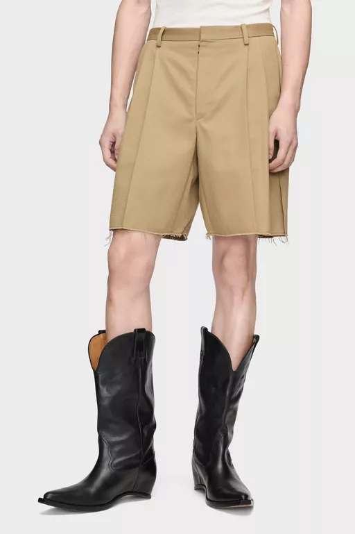 Tailored Cotton Shorts - Shorts