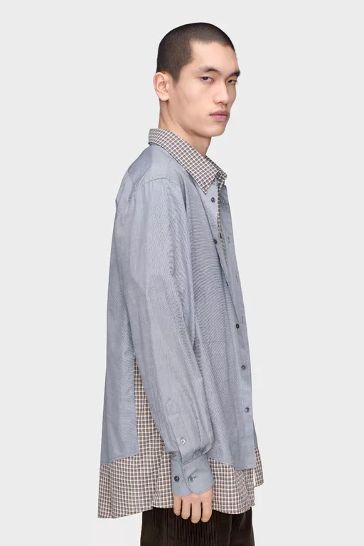 Double Layer Cotton Shirt - Long-sleeved Shirt