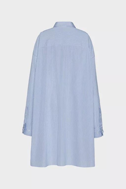Camisa de rayas de popel&iacute;n de algod&oacute;n - Camisas
