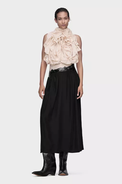 Ruffle Halter Top - Tops