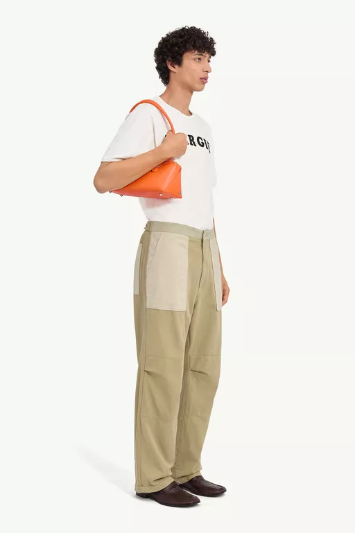Canvas Panelled Workwear Trousers - Pants