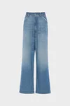 Bleu vintage moyen - Jean ample