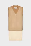 Beige - Fused Knit Vest