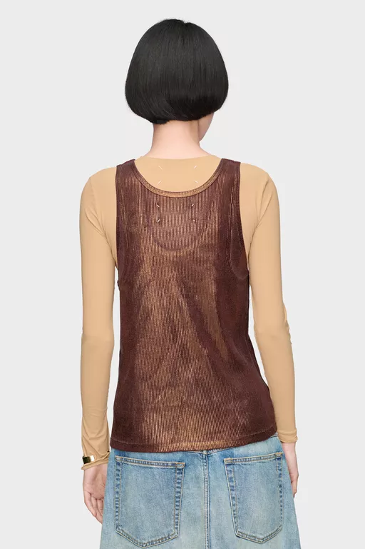 Silver Print Tank Top - Tops