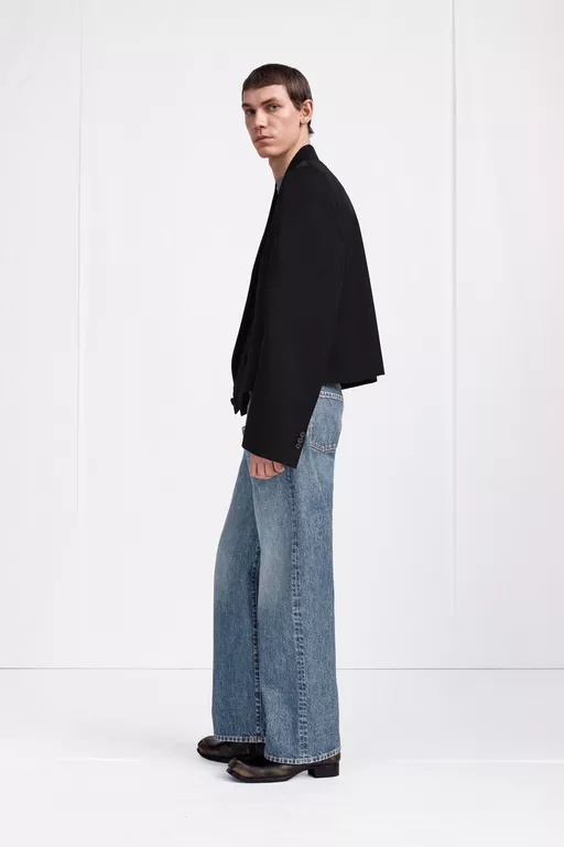 Cropped Double-Breasted Tuxedo Jacket - Jackets