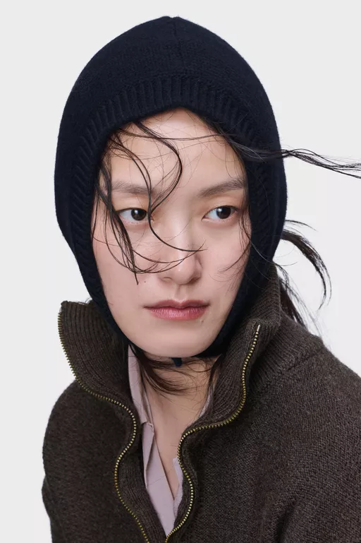 Wool knit hood - Caps