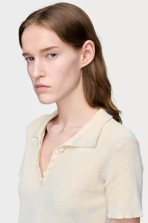 Polo de punto de algod&oacute;n estampado - Polos