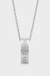 Silver - Numerical ring pendant necklace