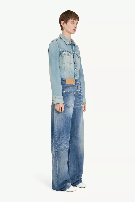 Twist wide leg jeans - Denim