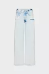 Light Indigo - Bleached Straight-Leg Jeans