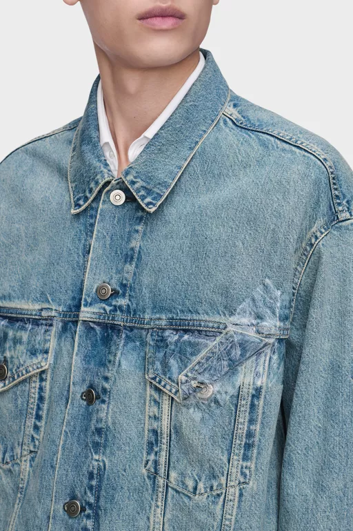 Taped Denim Jacket - Jackets