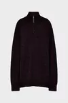 Bordeaux - Half-Zip Knit Sweater