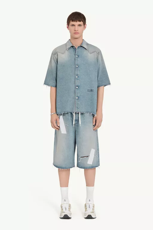 Denim short sleeve shirt - Shirts