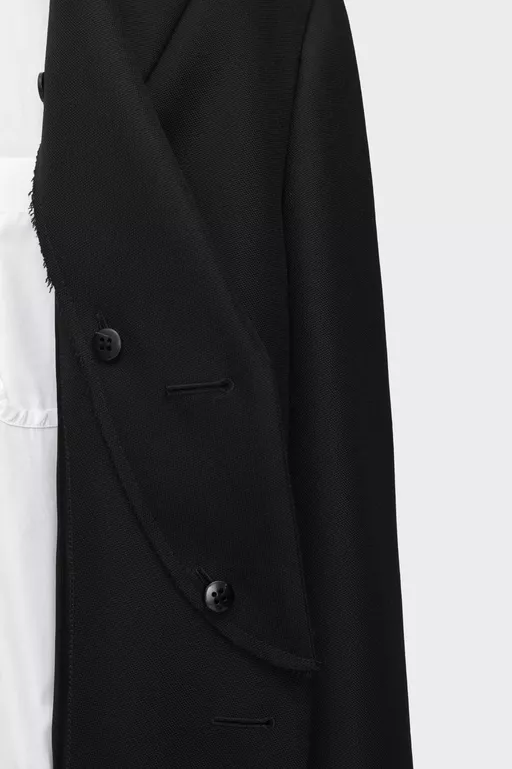 Folded Collar 울 오버코트 - 코트
