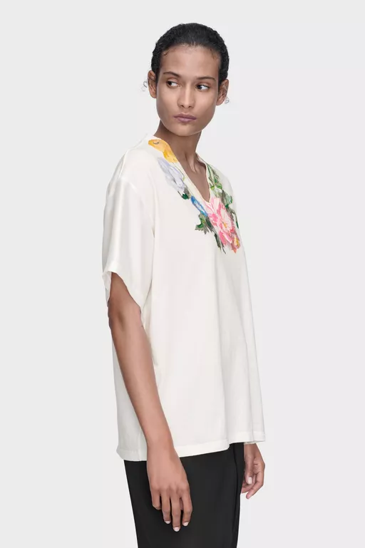 Painted Flower Jersey T-Shirt - T-shirts