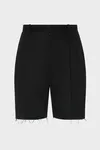 Black - Tailored Cotton Shorts