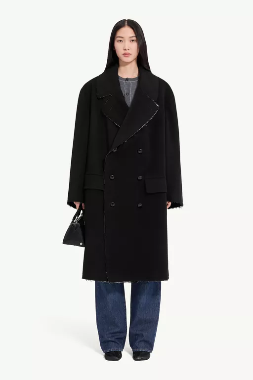 Raw-edge wool coat - Coats