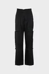 Black - Patchwork Satin Trousers