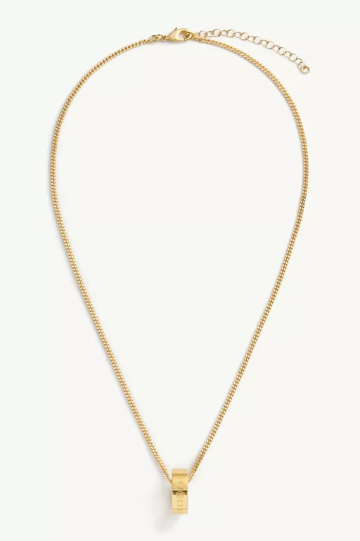 Gold numeric pendant necklace - Necklaces