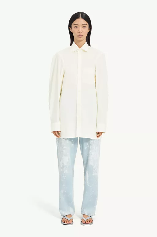 Flattened Cotton Poplin Shirt - Shirts
