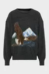 Charcoal - Eagle Crewneck Sweater