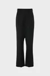Noir - Pantalon en laine Dropped-Rise