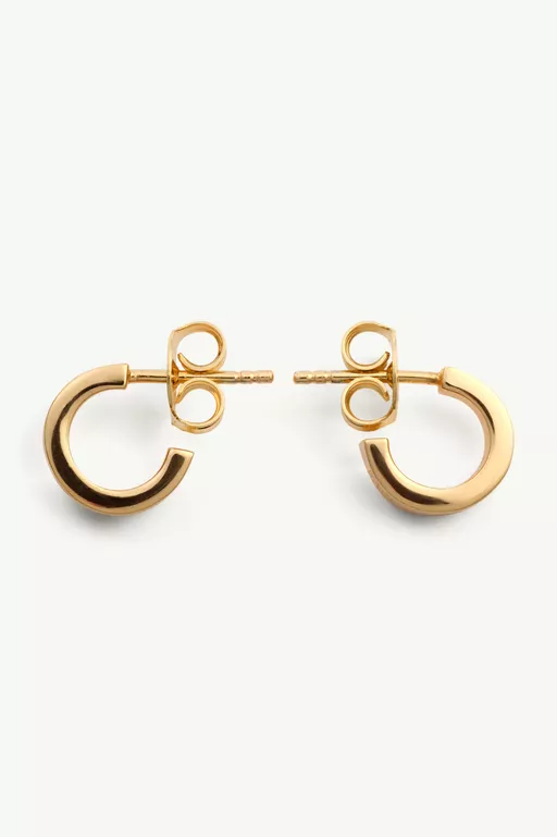 Gold numeric hoop earrings - Earrings