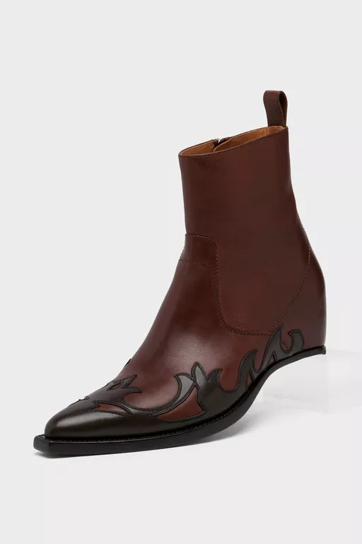 Heel-less Western Flame Boot