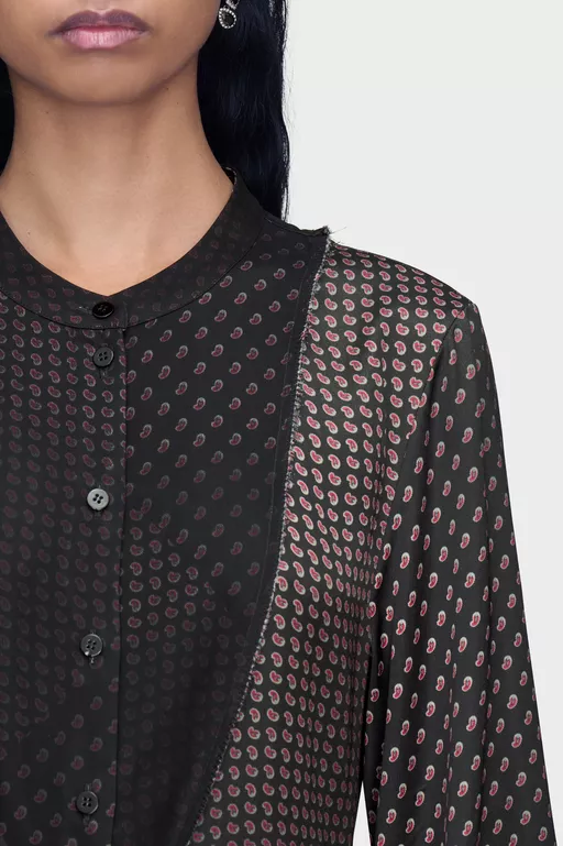 Vestido camisero midi estampado - Vestidos Midi