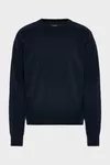 Navy Blue - Virgin Wool Crewneck Sweater