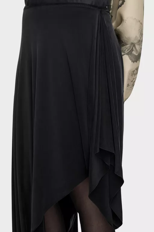 Draped Long Skirt - Midi Skirts