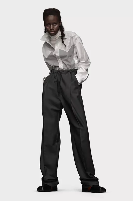Wool Mohair Trousers - Pants