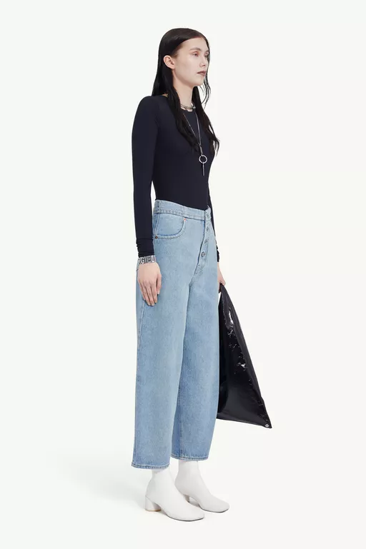 Mid-rise cropped jeans - Denim