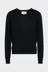 Black - Cotton V-Neck Sweater