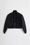 Black - Virgin Wool Bomber Jacket